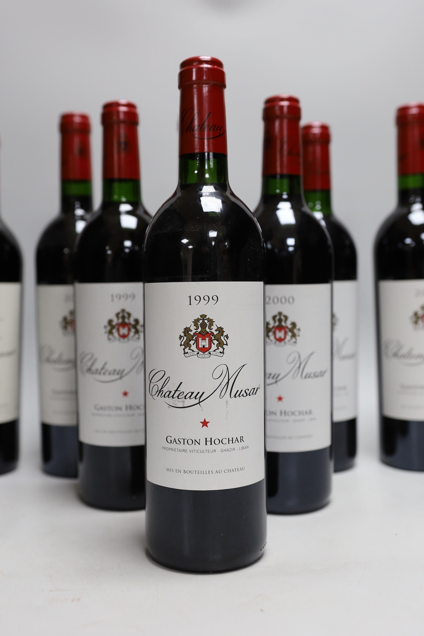 Eight 75cl bottles of 1994, 1999, 2000, and 2009 Chateau Musar Gaston Hochar wine